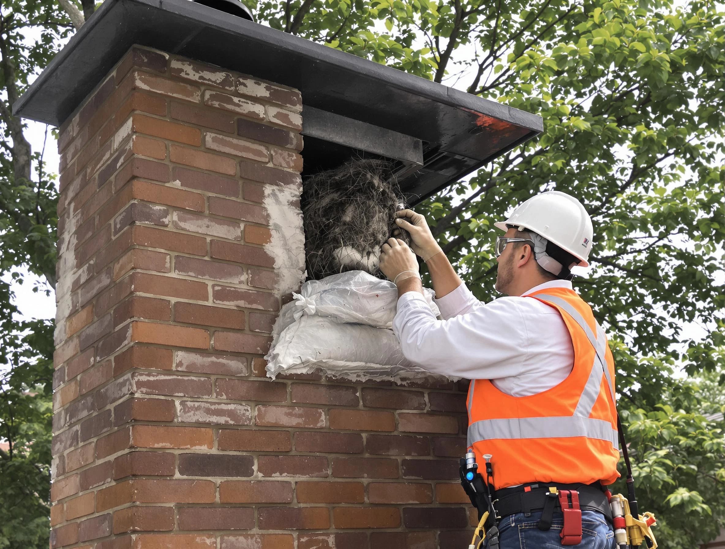 Humane removal of debris and animals by Douglasville Chimney Sweep in Douglasville, GA