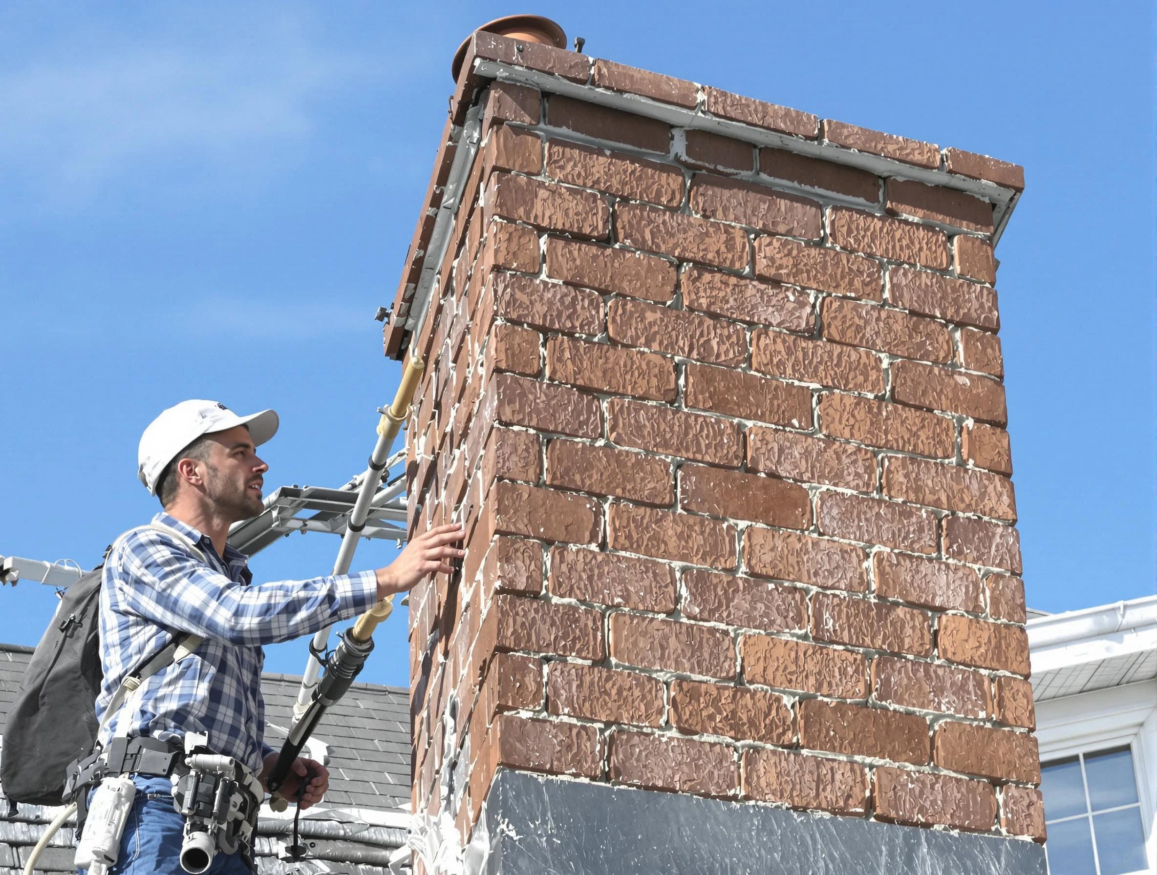 Brickwork for a chimney rebuild by Douglasville Chimney Sweep in Douglasville, GA