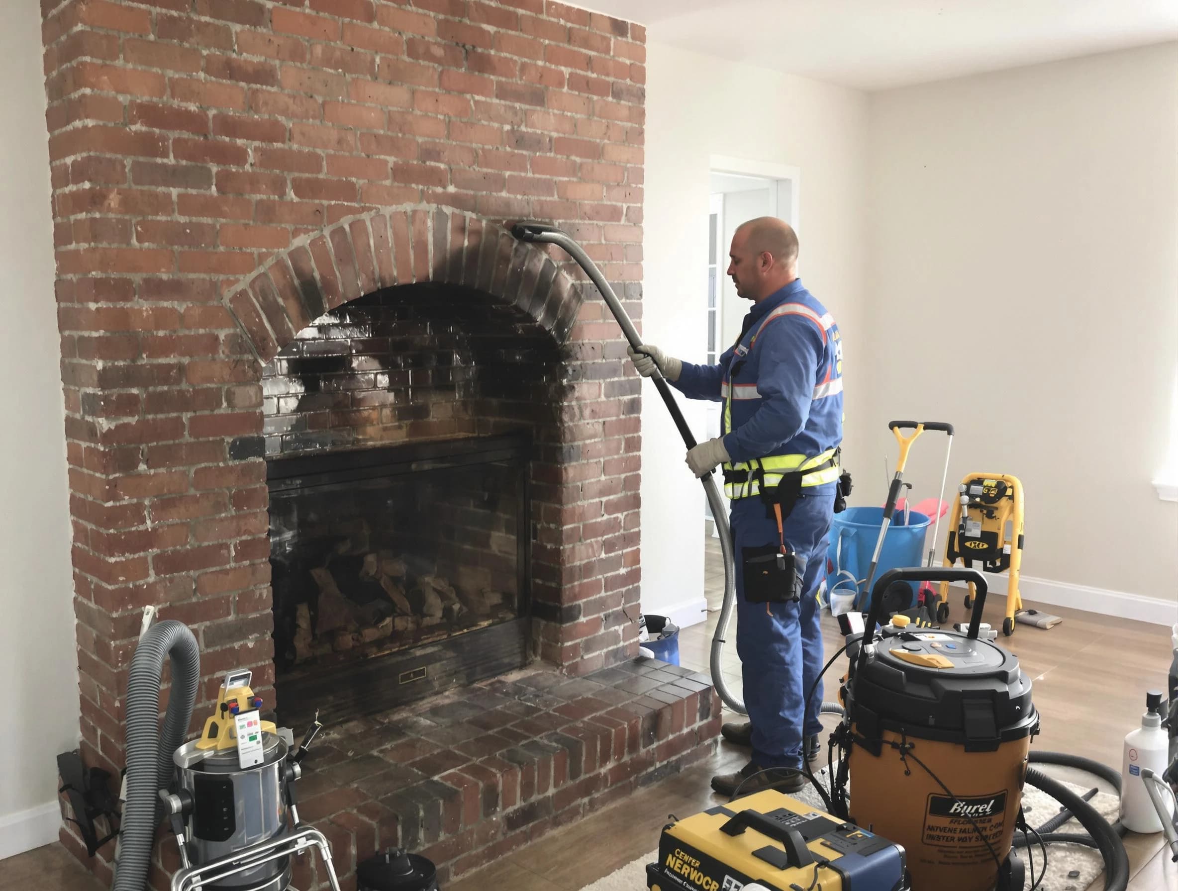 Douglasville Chimney Sweep expert performing detailed chimney sweep in Douglasville, GA