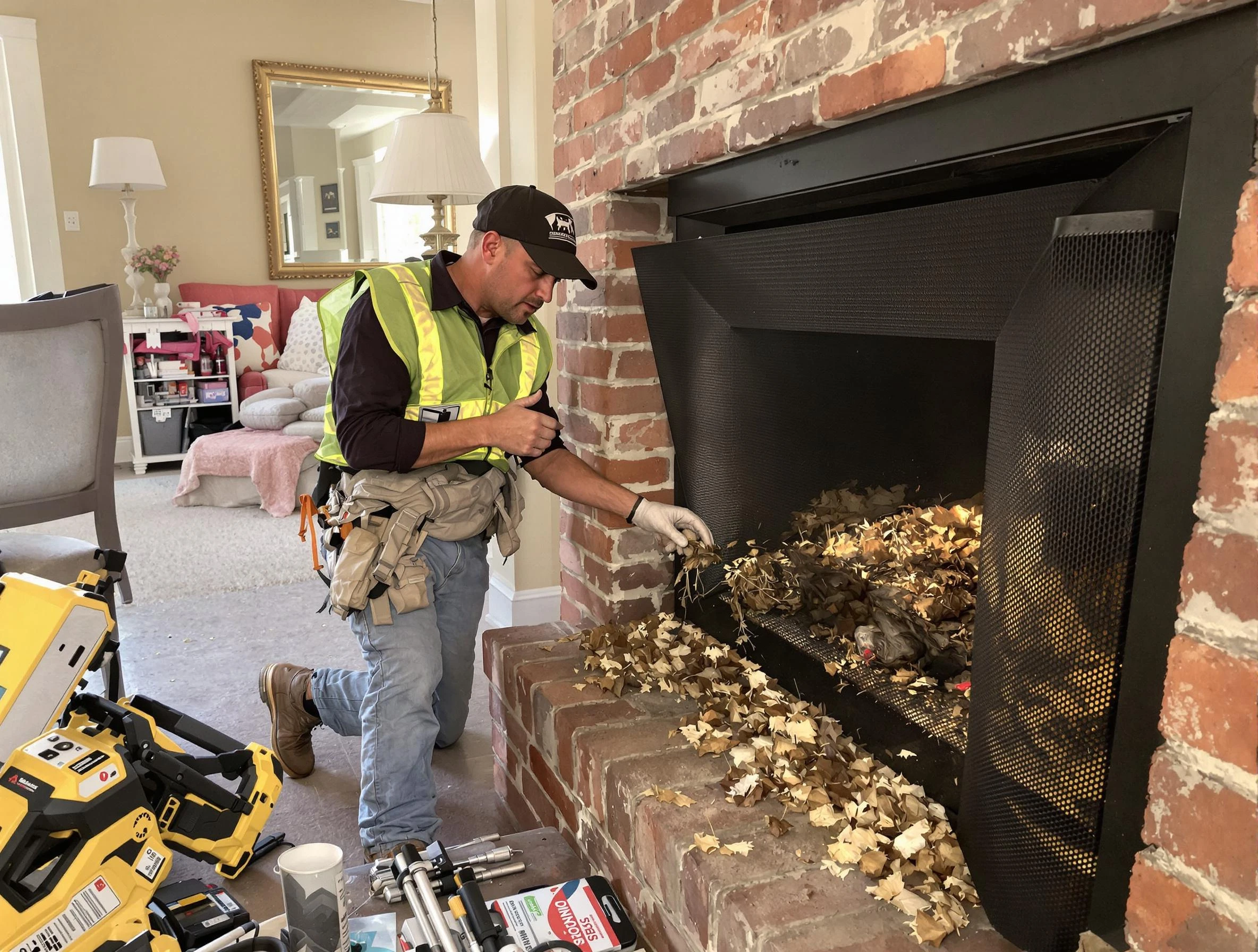 Safe screening installation by Douglasville Chimney Sweep in Douglasville, GA