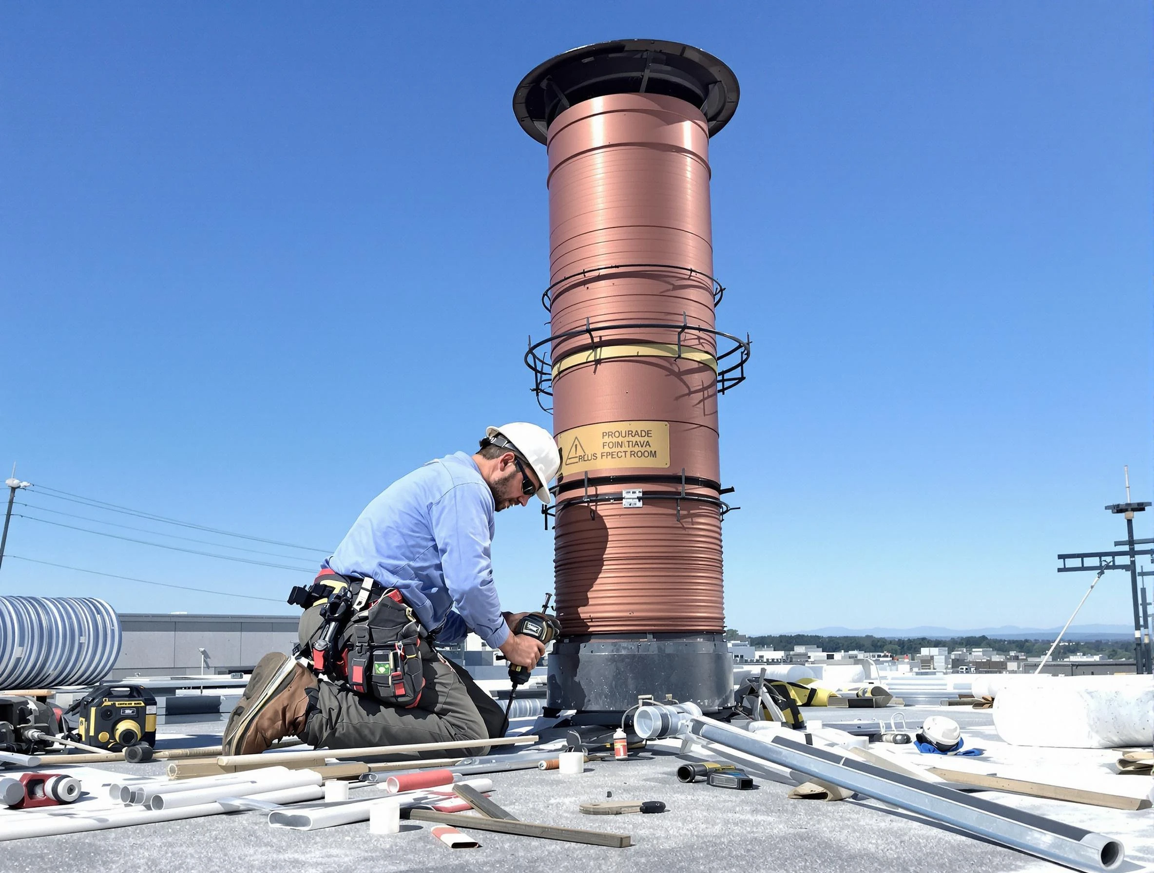 Installed chimney liner by Douglasville Chimney Sweep in Douglasville, GA